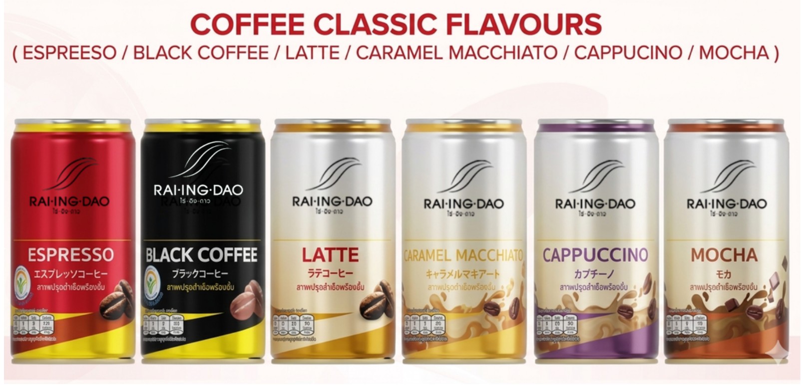 Canned Coffee — Classic Flavours