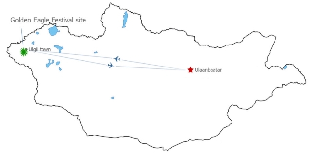 Eagle Hunting Festival route map